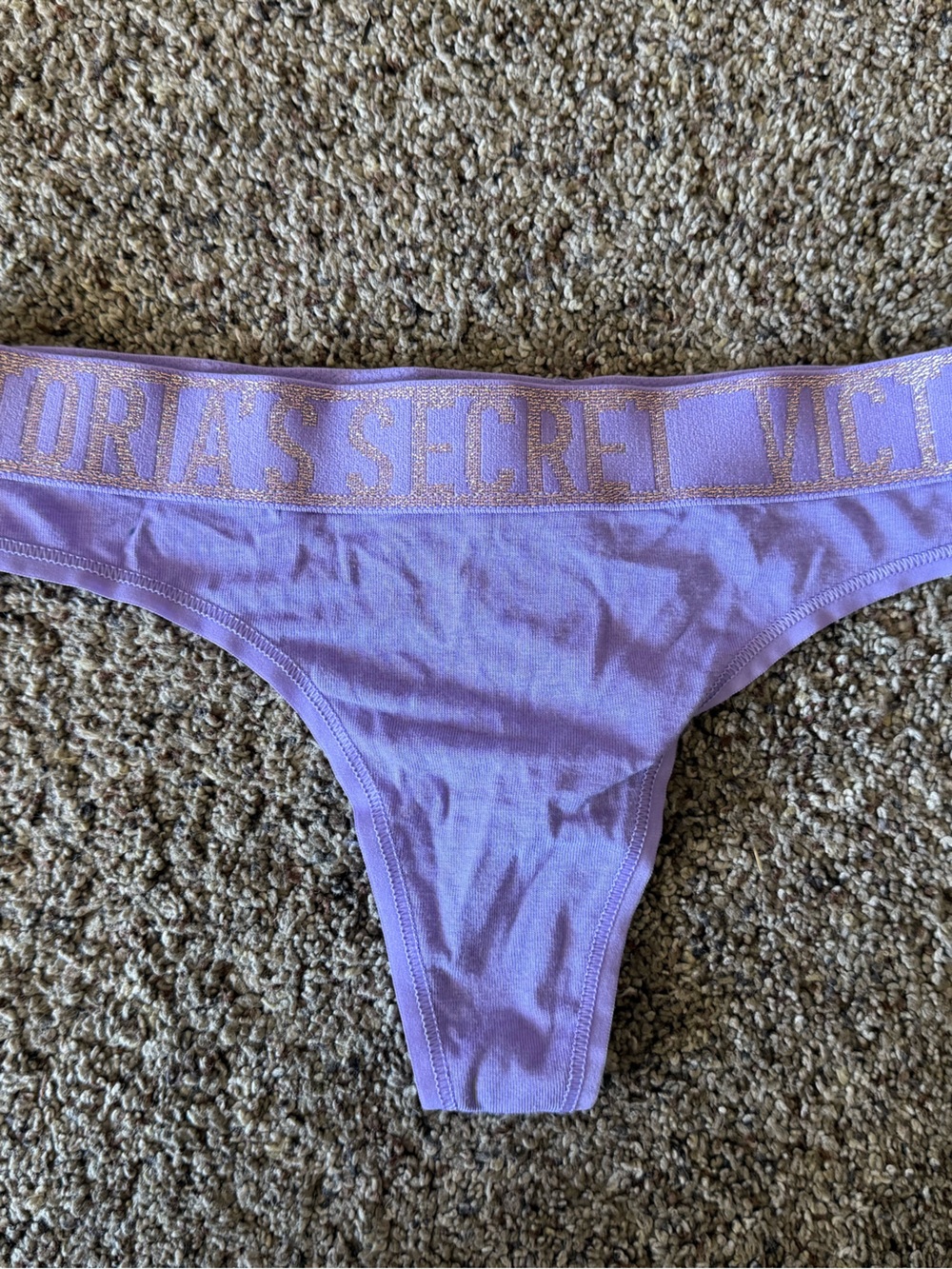 Victoria's Secret Lavender Girls' Cotton-Blend Thong